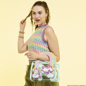 Minions Fluffy Unicorn Rainbow Clear Mini Tote Crossbody Bag