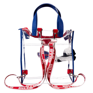 NFL Buffalo Bills Clear Convertible Backpack & Tote Crossbody Stadium Bag
