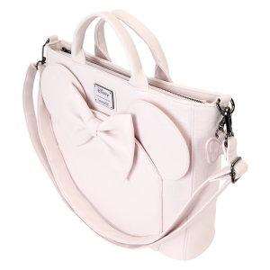 Minnie Mouse Checkered Texture Convertible Backpack & Tote Crossbody Bag