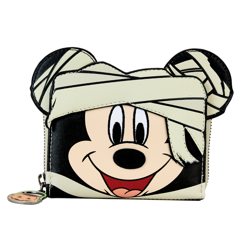 Mickey Mouse Mummy Cosplay Glow Zip Around Wallet
